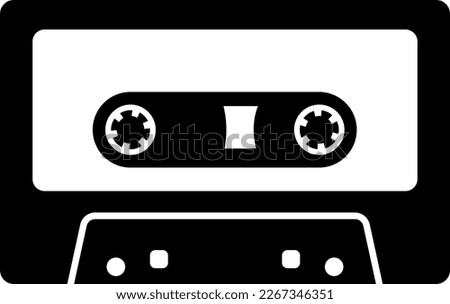 Cassete tape Icon with transparent holes