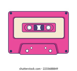 cassette 90s pop art style icon