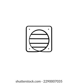 Cassette Air Conditioner Line Style icon Design