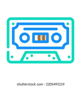 cassette audio retro gadget color icon vector. cassette audio retro gadget sign. isolated symbol illustration