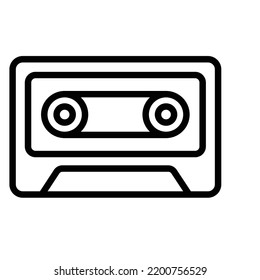 Cassette Bold Line Vector icon which can easily modify or edit

