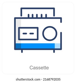 Cassette And CD Icon Concept