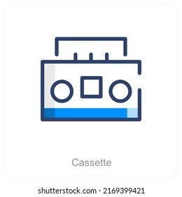 Cassette und CD-Icon-Konzept