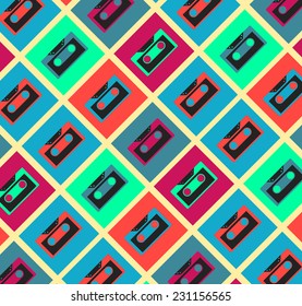Cassette colored background