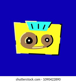 Cassette colored vector illustration