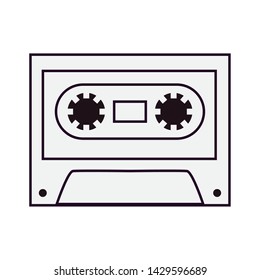 cassette comic pop art on white background