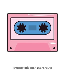 cassette comic pop art on white background vector illustration