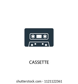 cassette creative icon. Simple element illustration. cassette concept symbol design from music collection. Can be used for web and mobile.