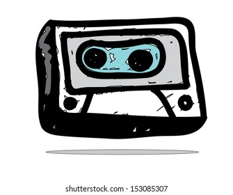 cassette design over white background vector illustration 