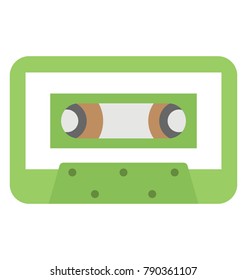 Cassette Flat Colored Icon
