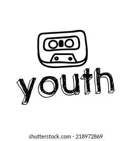 cassette graphic design , vector illustration