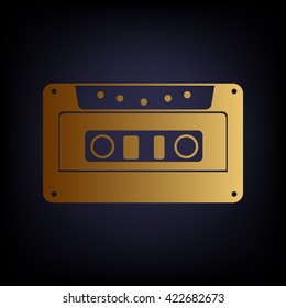 Cassette icon, audio tape sign