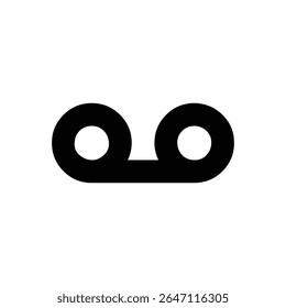 Cassette Icon Black Silhouette Design