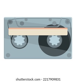 Vector de caricatura de icono de cassette. Reproductor de radio. Equipo de dispositivo