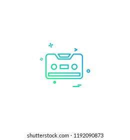 Cassette icon design vector
