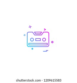 Cassette icon design vector