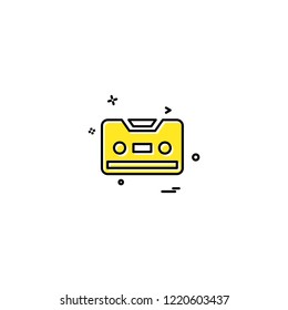 Cassette icon design vector