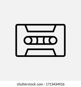 Cassette icon designed in line style