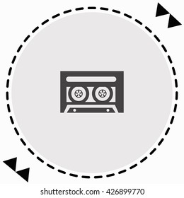 Cassette icon Flat Design. Isolated Illustration.