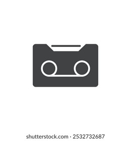 Cassette icon flat and simple set design