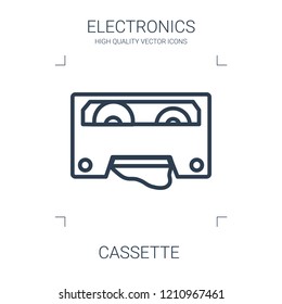 cassette icon. high quality line cassette icon on white background. from electronics collection flat trendy vector cassette symbol. use for web and mobile