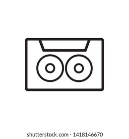 cassette icon, illustration design template