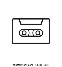 cassette icon, illustration design template