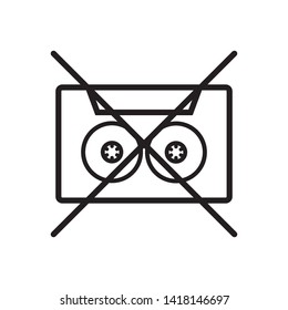cassette icon, illustration design template