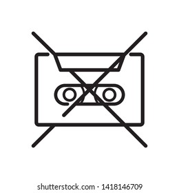 cassette icon, illustration design template