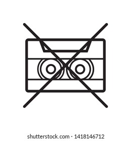 cassette icon, illustration design template