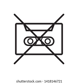 cassette icon, illustration design template