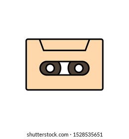 cassette icon, illustration design template