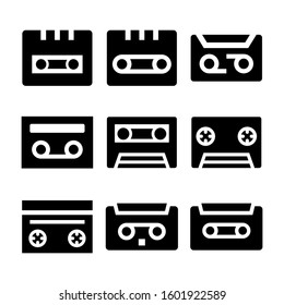 cassette icon isolated sign symbol vector illustration - Collection of high quality black style vector icons
