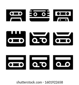 cassette icon isolated sign symbol vector illustration - Collection of high quality black style vector icons
