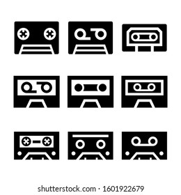 cassette icon isolated sign symbol vector illustration - Collection of high quality black style vector icons
