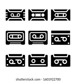 cassette icon isolated sign symbol vector illustration - Collection of high quality black style vector icons
