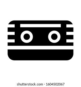 cassette icon isolated sign symbol vector illustration - Collection of high quality black style vector icons
