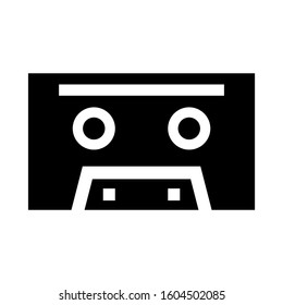 cassette icon isolated sign symbol vector illustration - Collection of high quality black style vector icons
