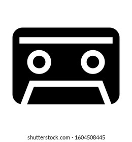 cassette icon isolated sign symbol vector illustration - Collection of high quality black style vector icons
