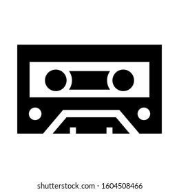 cassette icon isolated sign symbol vector illustration - Collection of high quality black style vector icons
