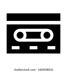 cassette icon isolated sign symbol vector illustration - Collection of high quality black style vector icons

