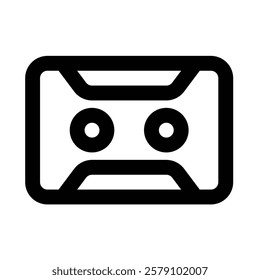 Cassette Icon in Line Style