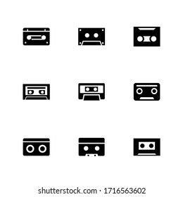 cassette icon or logo isolated sign symbol vector illustration - Collection of high quality black style vector icons
