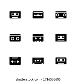 cassette icon or logo isolated sign symbol vector illustration - Collection of high quality black style vector icons
