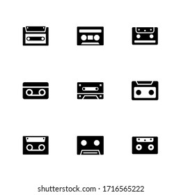 cassette icon or logo isolated sign symbol vector illustration - Collection of high quality black style vector icons
