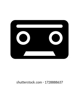 cassette icon or logo isolated sign symbol vector illustration - high quality black style vector icons
