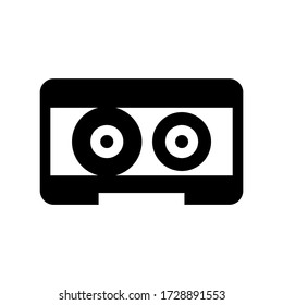 cassette icon or logo isolated sign symbol vector illustration - high quality black style vector icons
