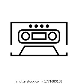 cassette icon or logo isolated sign symbol vector illustration - high quality black style vector icons

