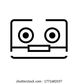 cassette icon or logo isolated sign symbol vector illustration - high quality black style vector icons
