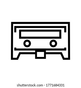 cassette icon or logo isolated sign symbol vector illustration - high quality black style vector icons

